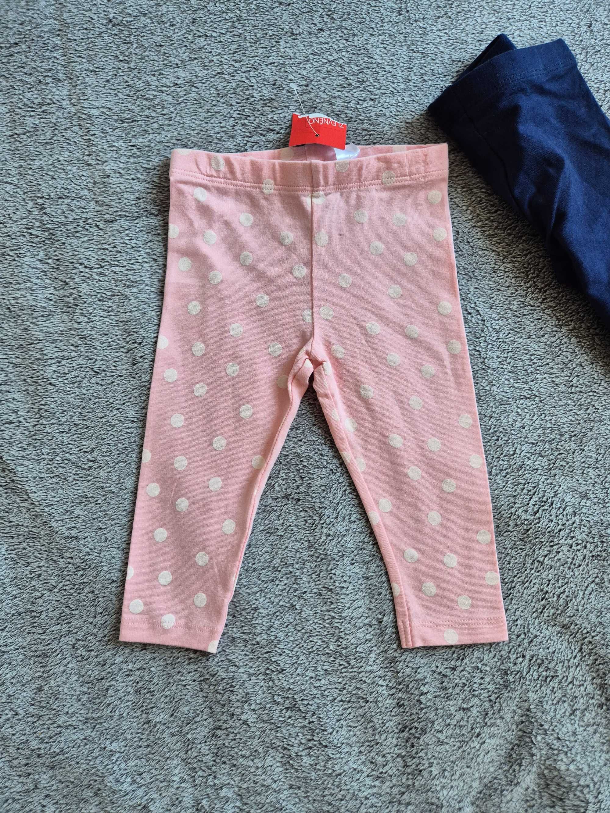 NOWE spodnie legginsy dwupak bawełna rozmiar 74