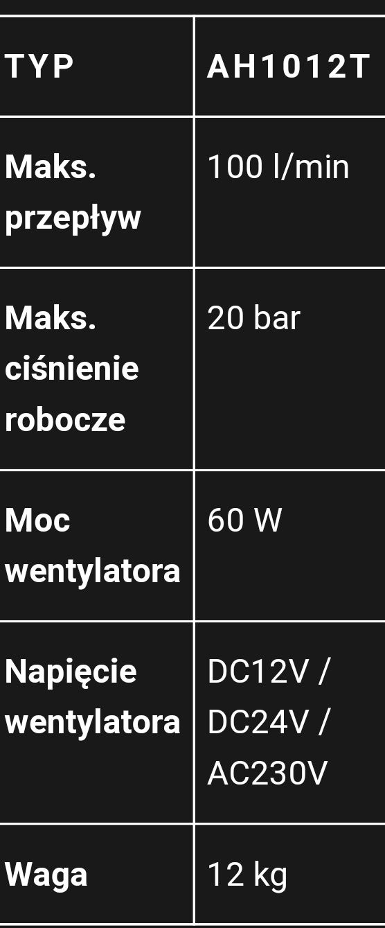 Chłodnica oleju z termostatem i wentylatorem 12v 24v 230v