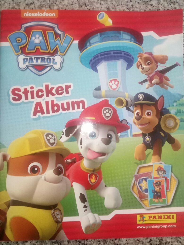 Caderneta paw patrol panini