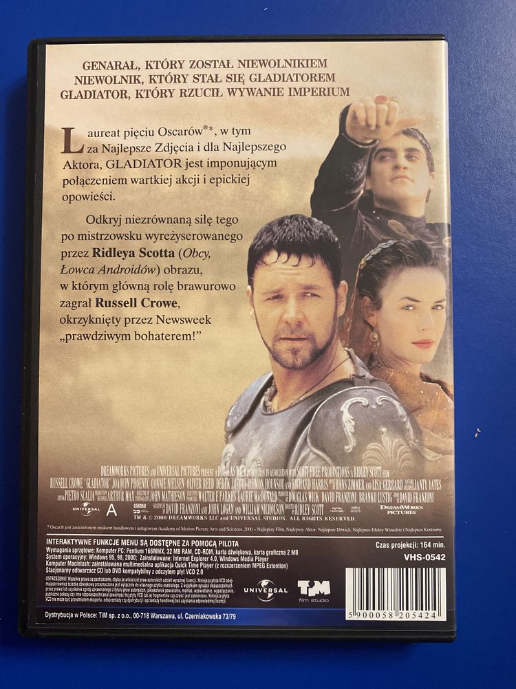 Gladiator Ridley Scott, film na vcd