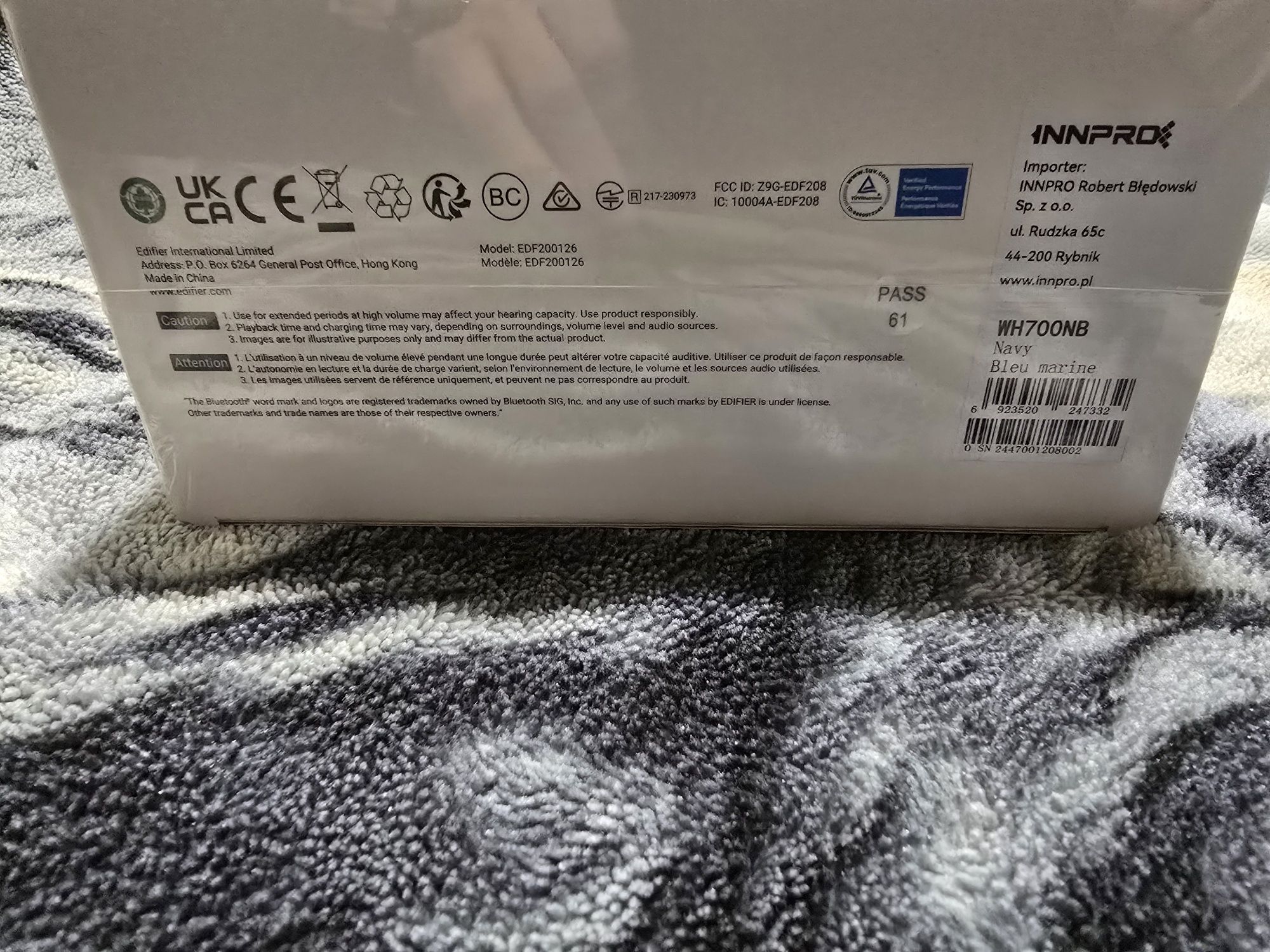 Nowe Słuchawki bezprzewodowe Edifier WH700NB