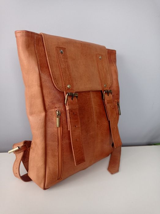 Super plecak ze skóry naturalnej. Hand made!! Pięknie się prezentuje