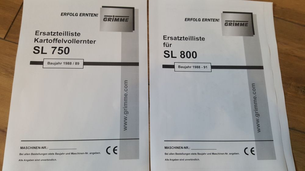 Katalog Części kombajn Grimme SL-750/800