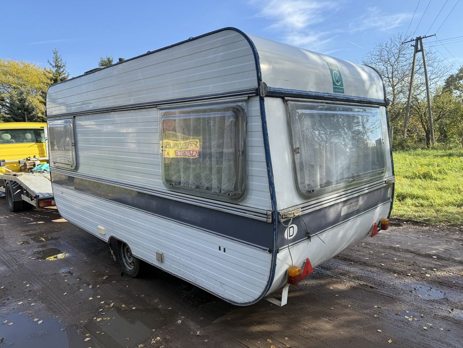 Adria Stacjonarna na działkę budowe 4 os duży wybór przyczep