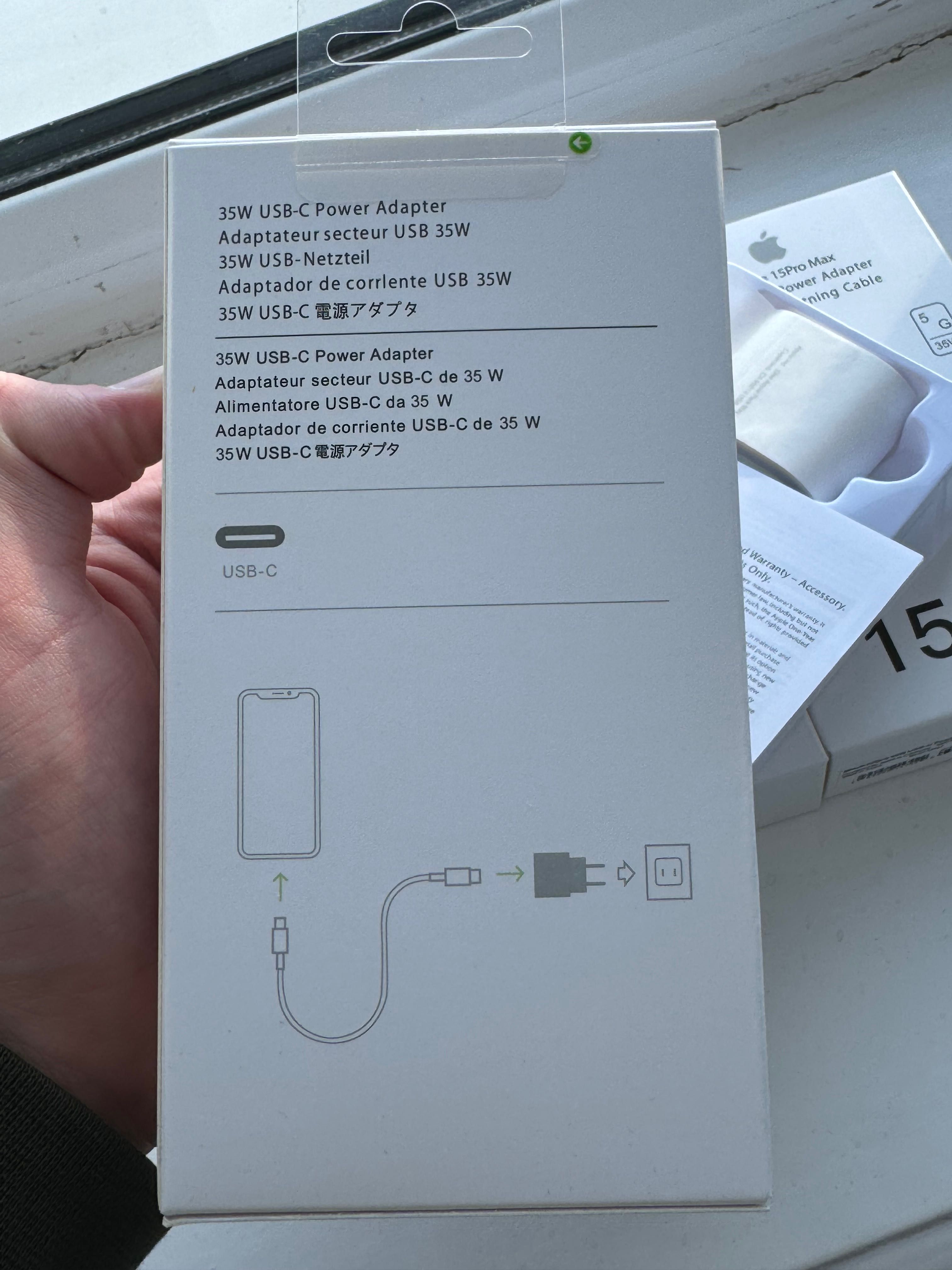 Оригинал комплект Быстрой зарядки iPhone 15 16 35w Apple USB C type c