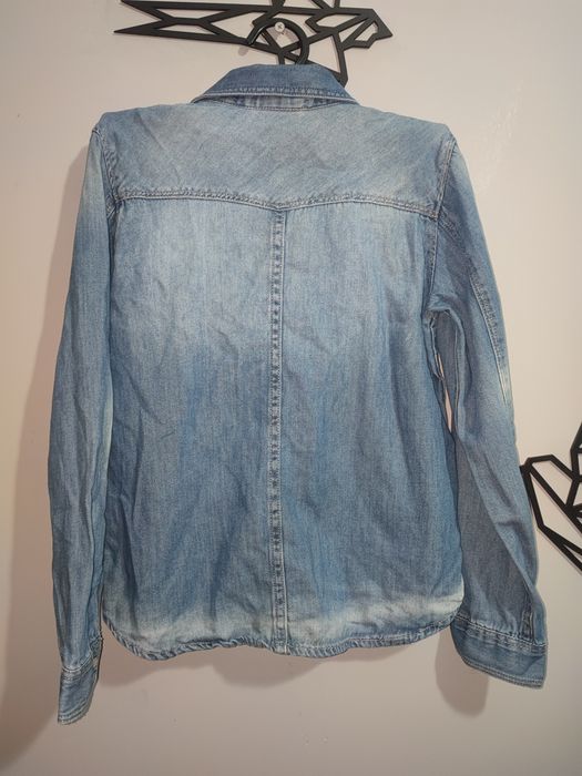 Bawełniana koszula jeansowa H&M 128