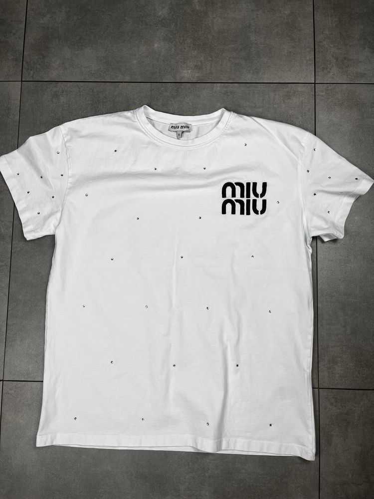 Crop top damski miu miu