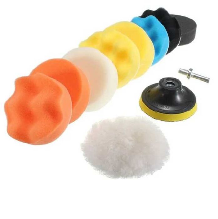 Conjunto Kit Esponjas / Discos Rotativos de Polimento para Berbequim
