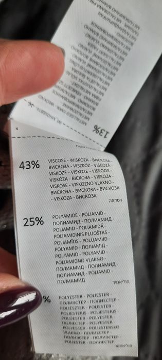 Bluzka szara, sweterek, ze srebrną nicią