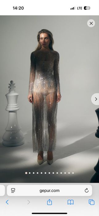 Максі сукня з лелітками бренду Gepur