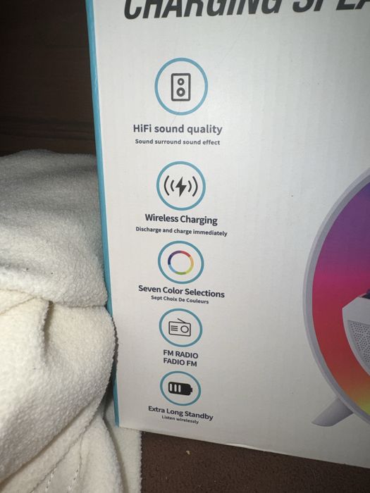 Alto falante bluetooth coluna portatil e carregador com caixa de som