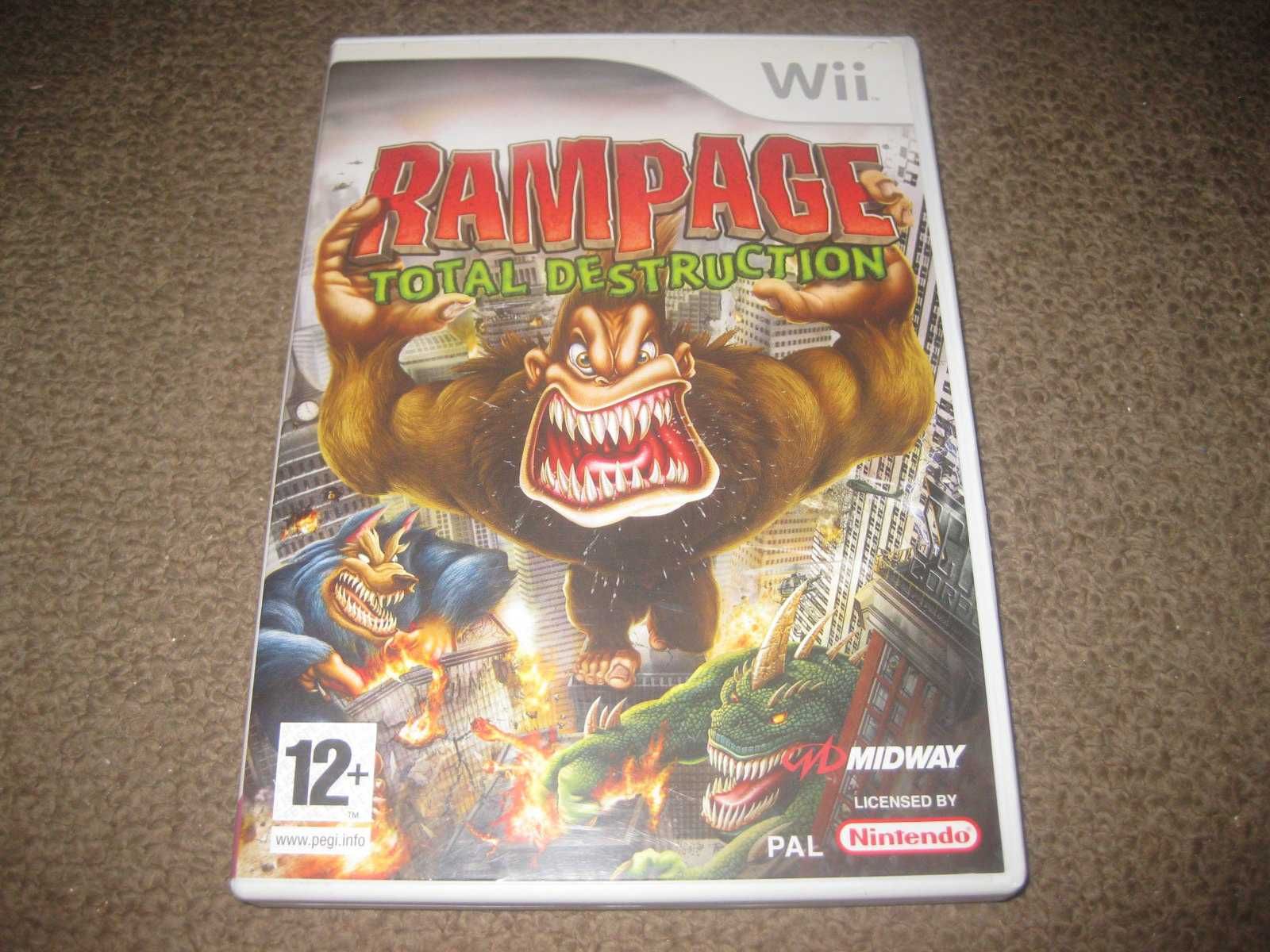 Jogo "Rampage Total Destruction" para a Nintendo Wii/Completo!