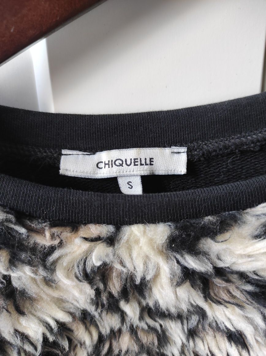 Bluza z futerkiem Chiquelle panterka cętki lampart