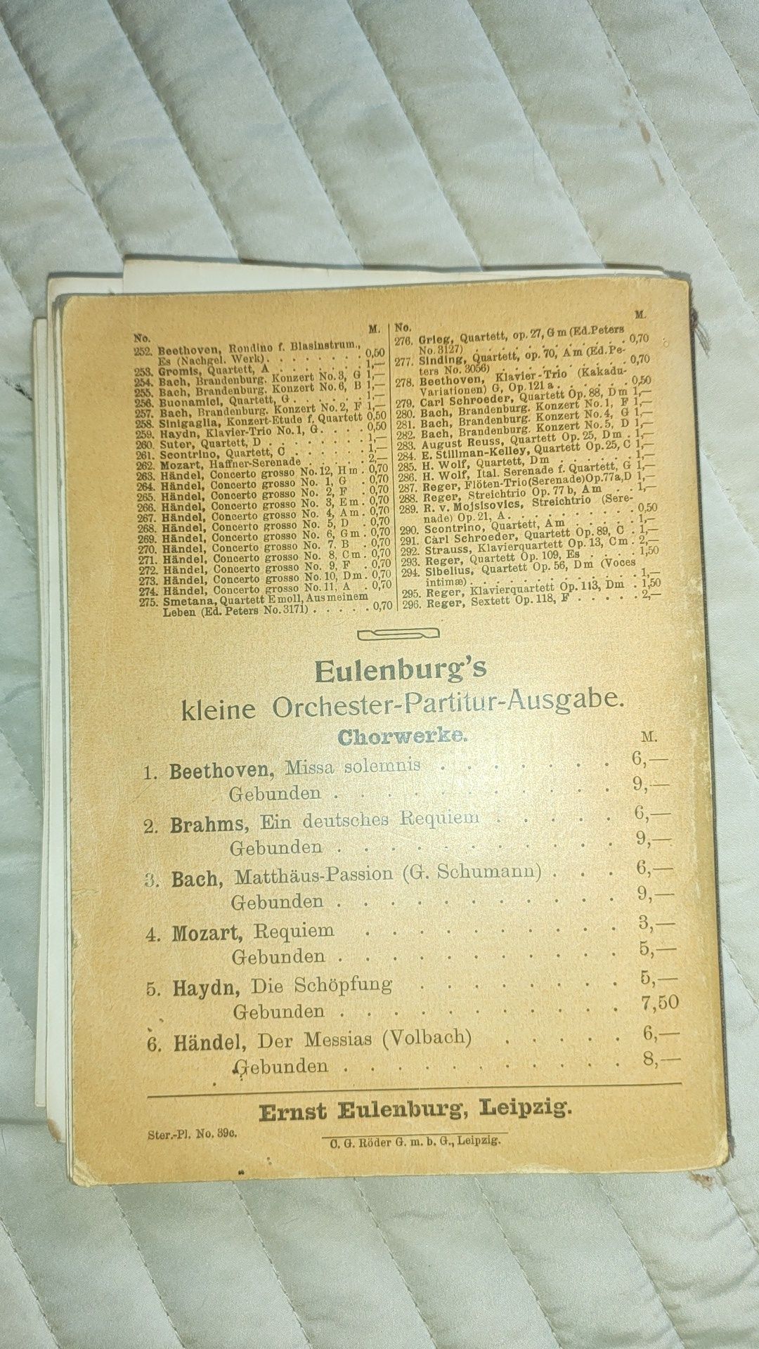 Nuty 1824 ROK Beethoven symphonie de moll mit Chór ,antyk