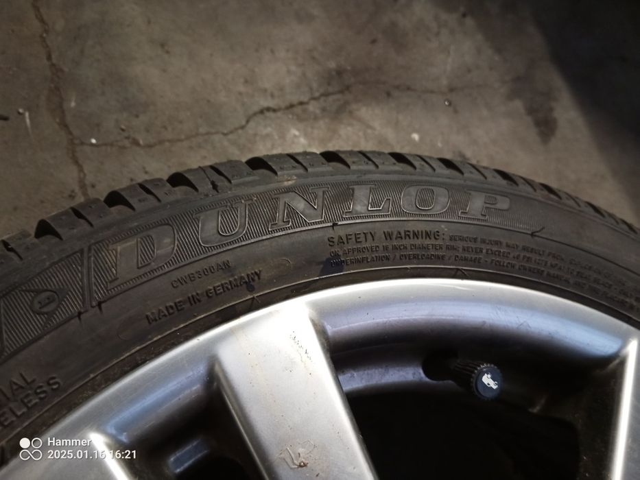 Felgi opony zimowe 195/50 r16 felgi dunlop 7j 16 et38 5x100 seat skoda