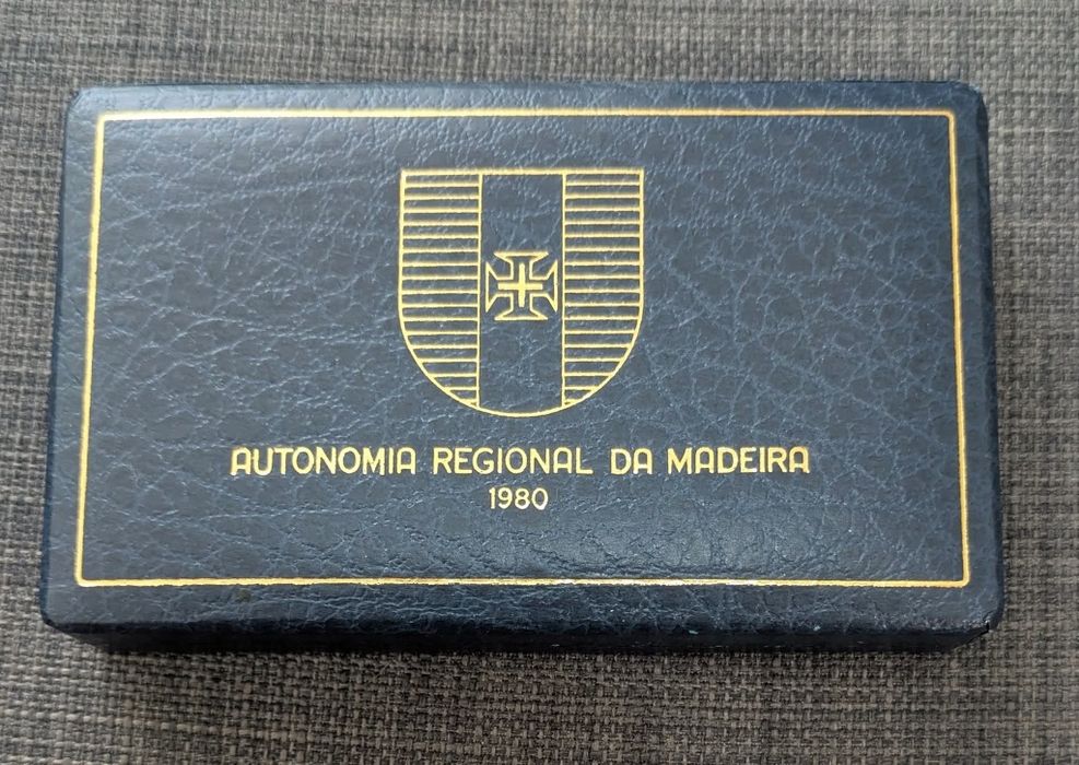 Estojo Portugal Prata Proof 1981 Autonomia Regional da Madeira