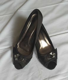 Eleganckie czarne buty szpilki bez palców r.40 Feisal