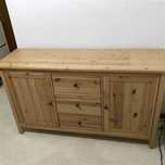 Kredens IKEA HEMNES-naturalne drewno-kredens Ikea Markor-szklo/drewno