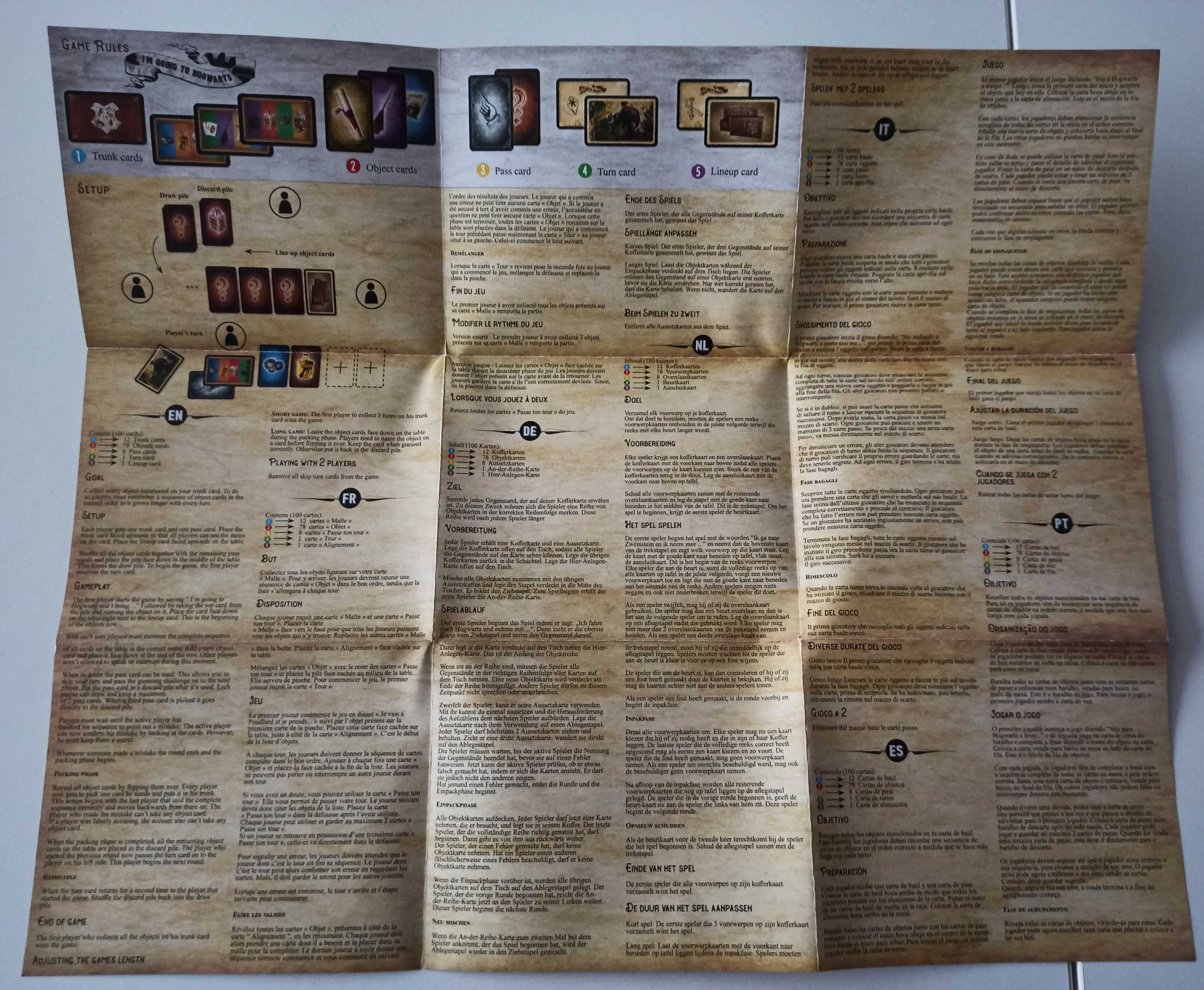 Harry Potter Jadę do Hogwartu pamięciowa gra karciana +8 lat stan bdb