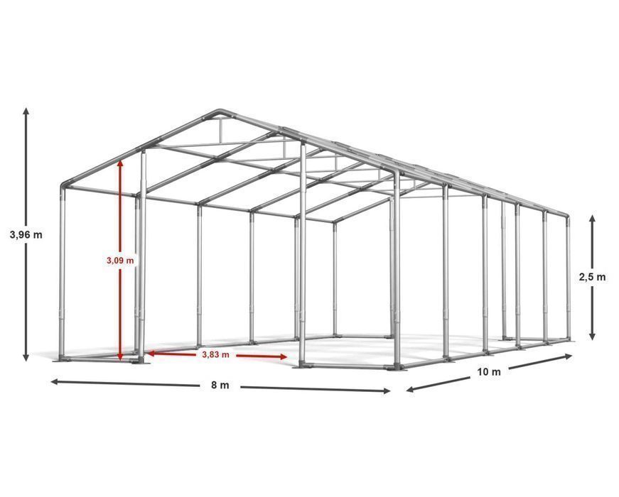 Namiot magazynowy Namiot przemysłowy Hala namiotowa 8x10x2,5m