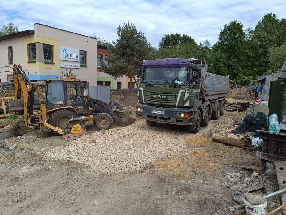 Usługi koparką koparko-ładowarka transport wywrotka