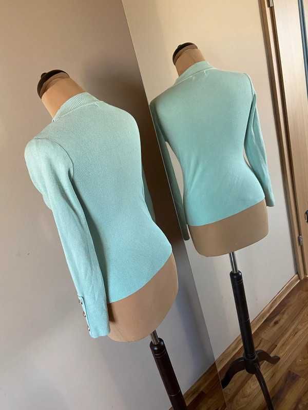 Drole de copine sweter pastele golf turkus mieta s m 36 38 basic