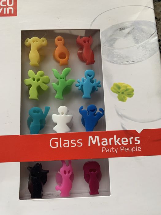 12 Marcadores de copos da marca Vacuvin novos