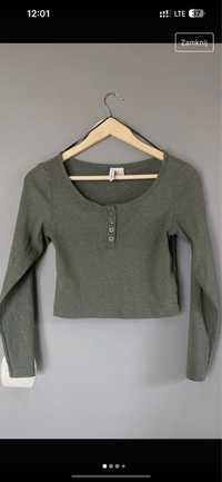 Crop top khaki H&M