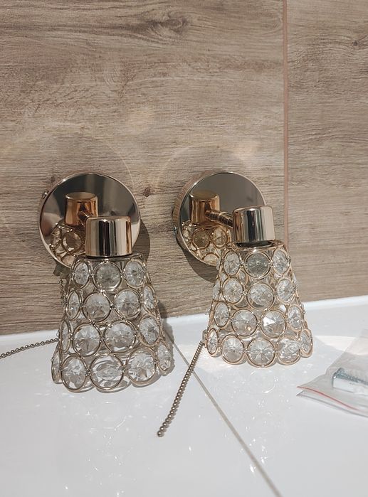 Kinkiet różowe złoto - 2 x sztuki. Lampa ścienna
