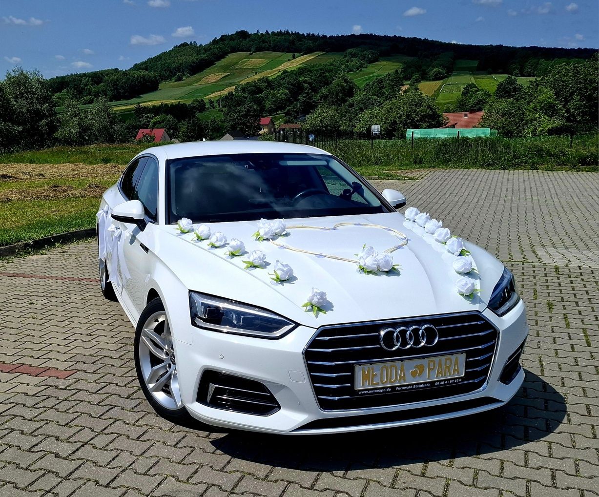 Auto do ślubu / Samochód do ślubu / Białe Audi A5 / Wolne terminy!