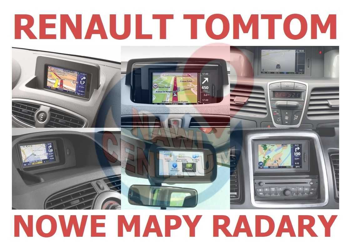 Renault Carminat TomTom Mapy 2025 (11.50) Radary korki TMC Polske menu