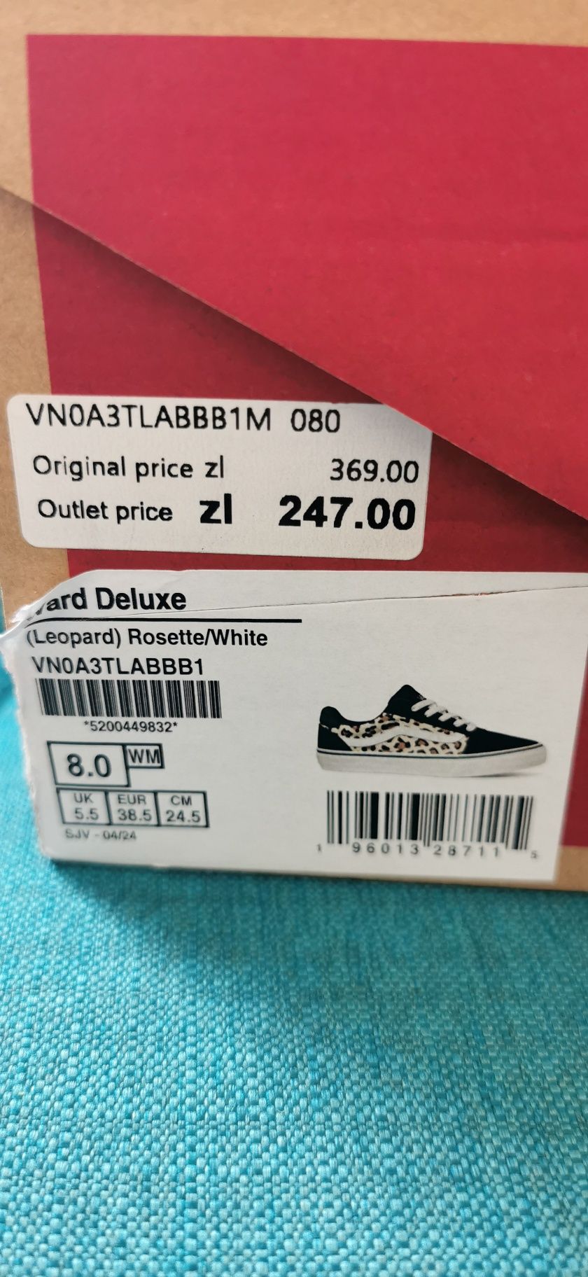 Vans Ward Deluxe Leopard 38.5 / 24.5cm NOWE