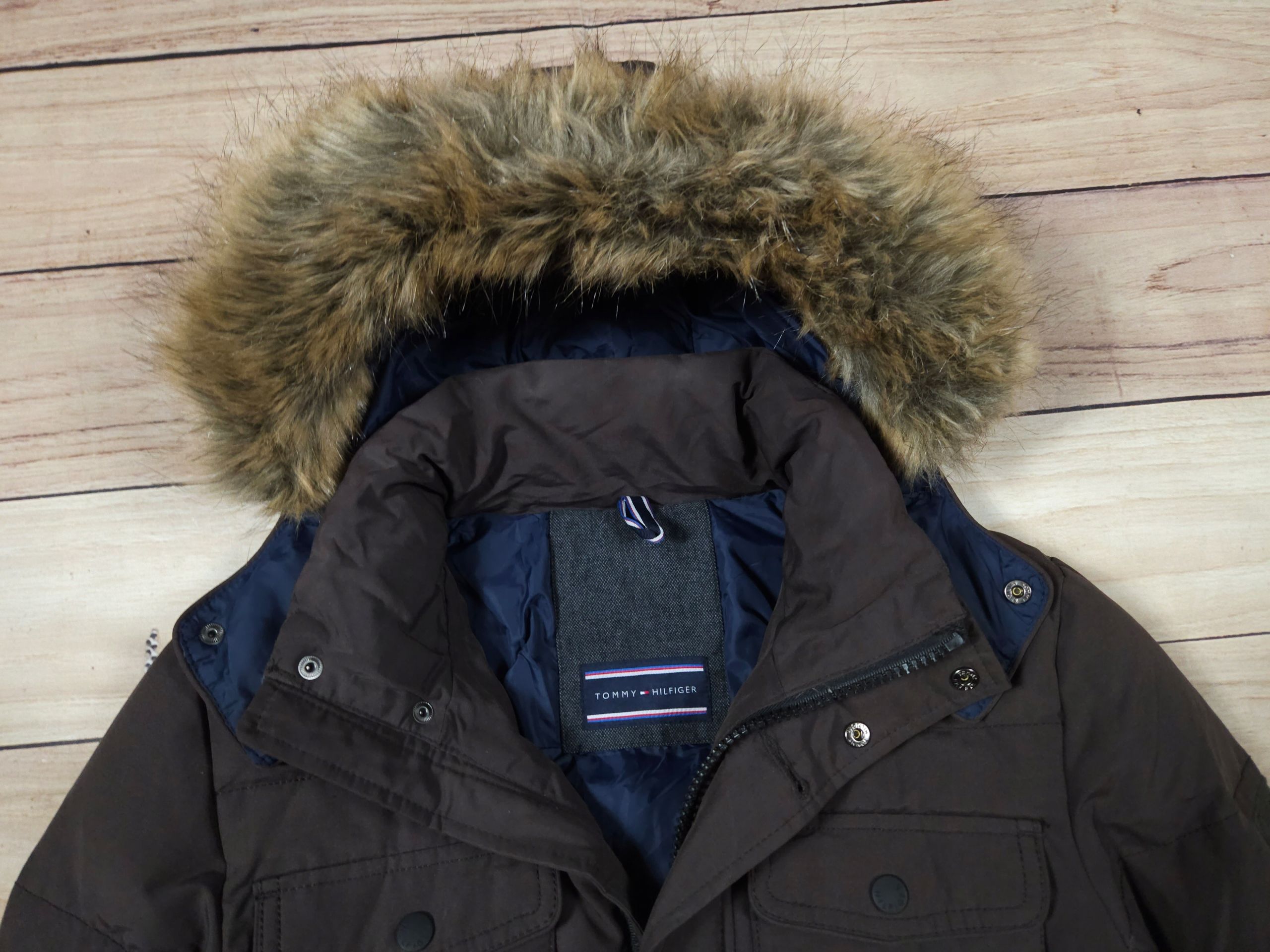 TOMMY HILFIGER Kurtka Męska Puchowa Elegancka r. S (S/M)