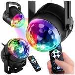 Lampa disco LED kula dyskotekowa projektor RGB zasilanie USB