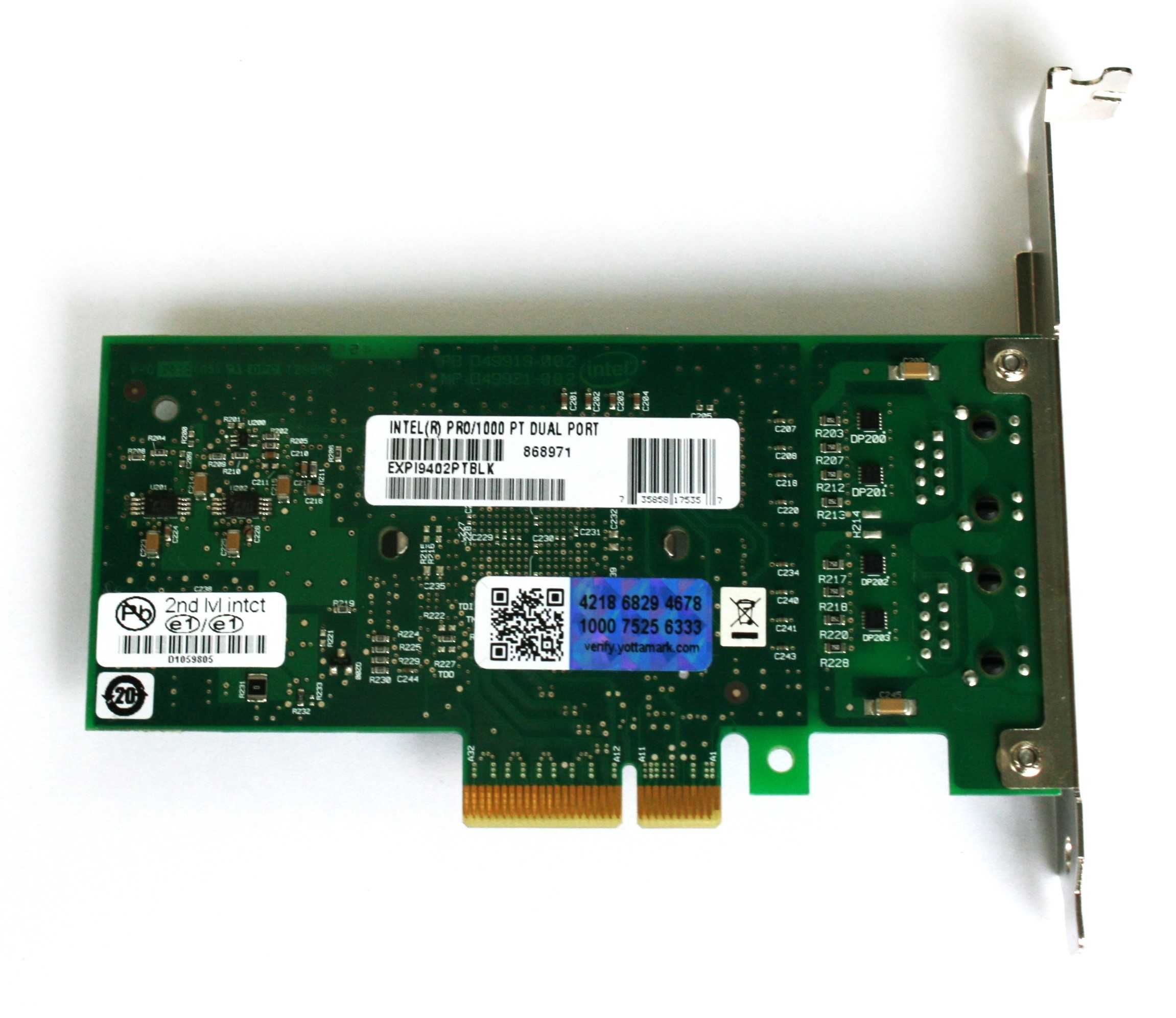 Серверний мережевий адаптер Intel Pro/1000 PT Dual Port