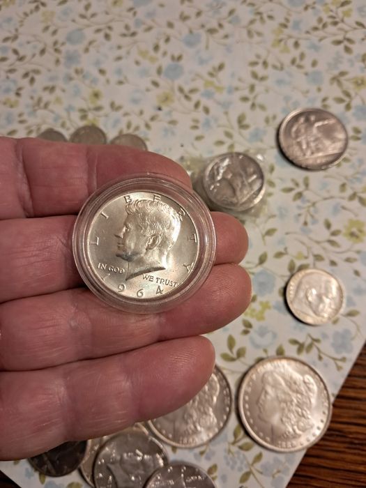 1/2 $ 1964 г. Кеннеди серебро 0.900.Хорошее состояние