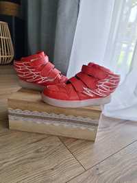 Czerwone buty chlopiece za kostkę r 31 31