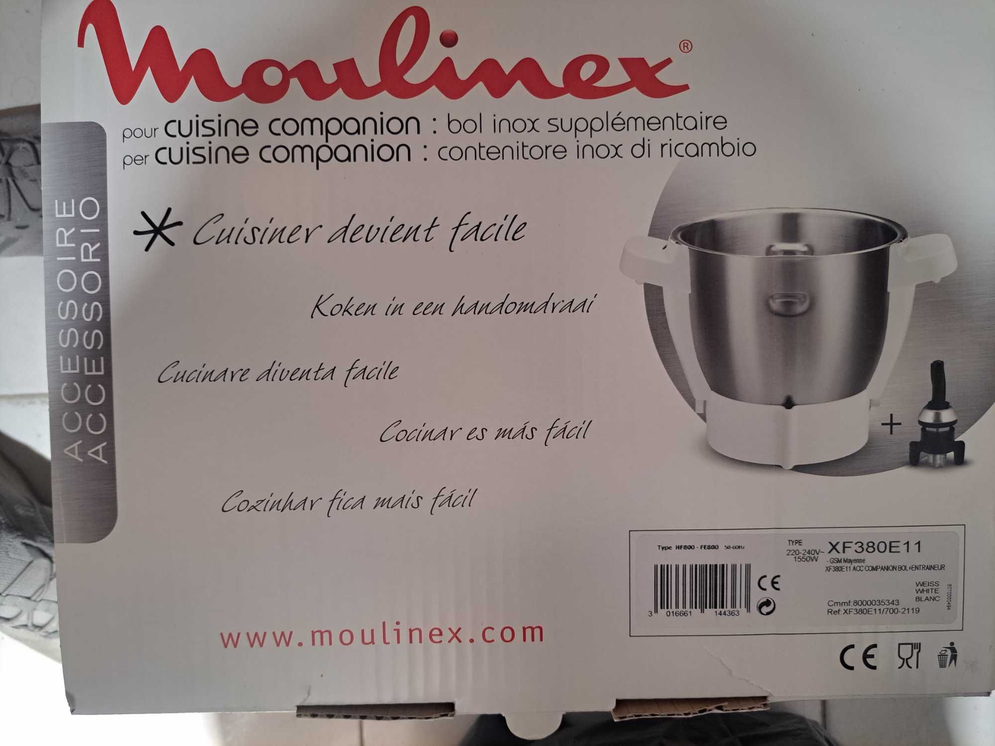 Moulinex Cuisine Companion Panela Inox XF380E11