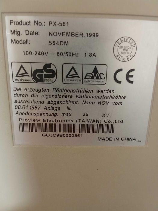 Monitor CRT Proview 564DM / 564 DM