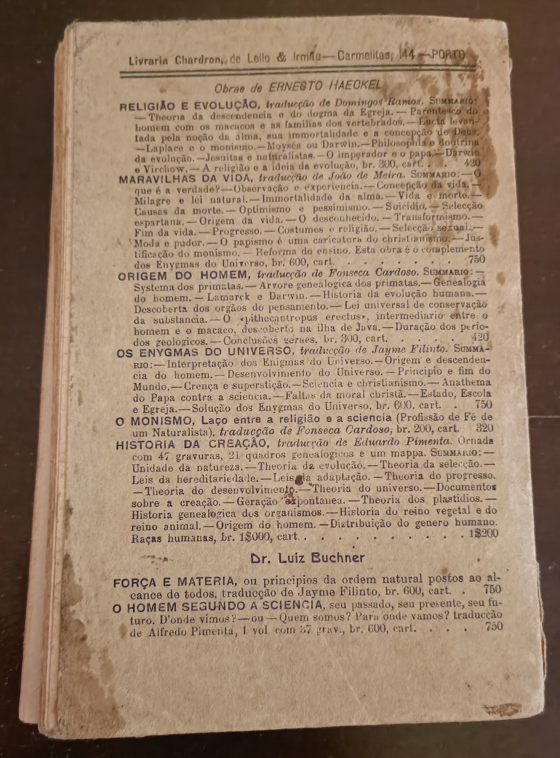 Livro raridade "Sermões da Montanha"
