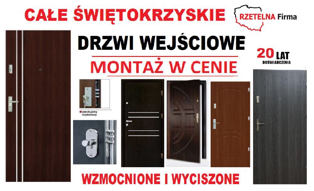 Drzwi zewnętrzne z montażem do bloku -wejściowe, metalowe -drewniane .