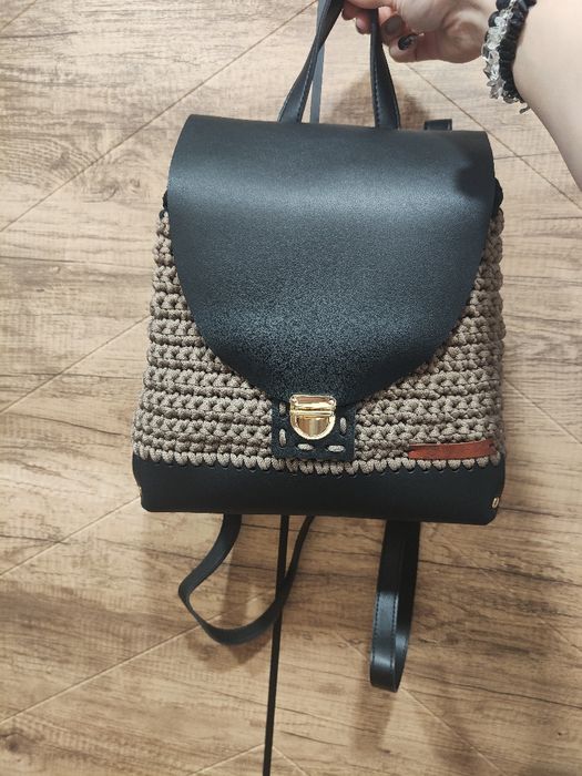 Plecak handmade na szydełku
