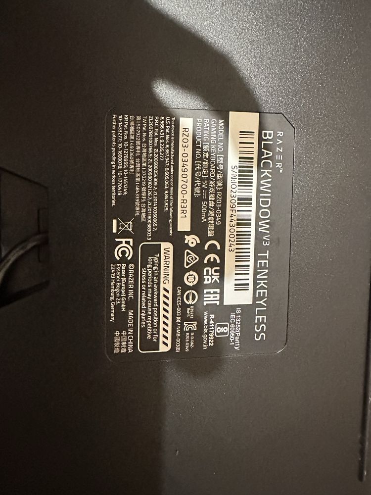 Razer blackwidow v3 tenkeyless