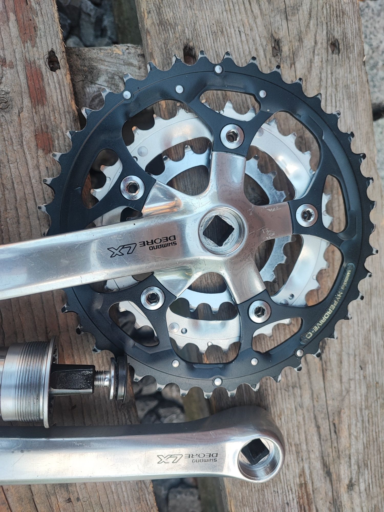 Korba rowerowa Shimano Deore LX M563 175mm UN51 Retro MTB