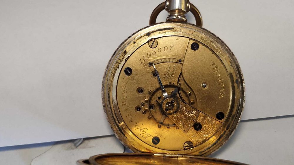Złoty Zegarek Kieszonkowy  Elgin National Watch Co 1866=1875, Royal