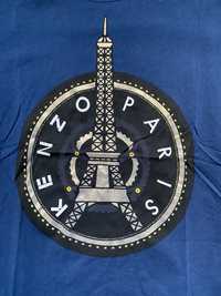 KENZO PARIS wieża Eiffla koszulka rozmiar S granat