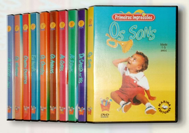 Primeiras impressões - 10 DVD educação infantil - Novos
