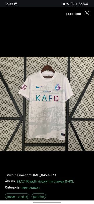 T-shirts de variadíssimas equipas e seleções