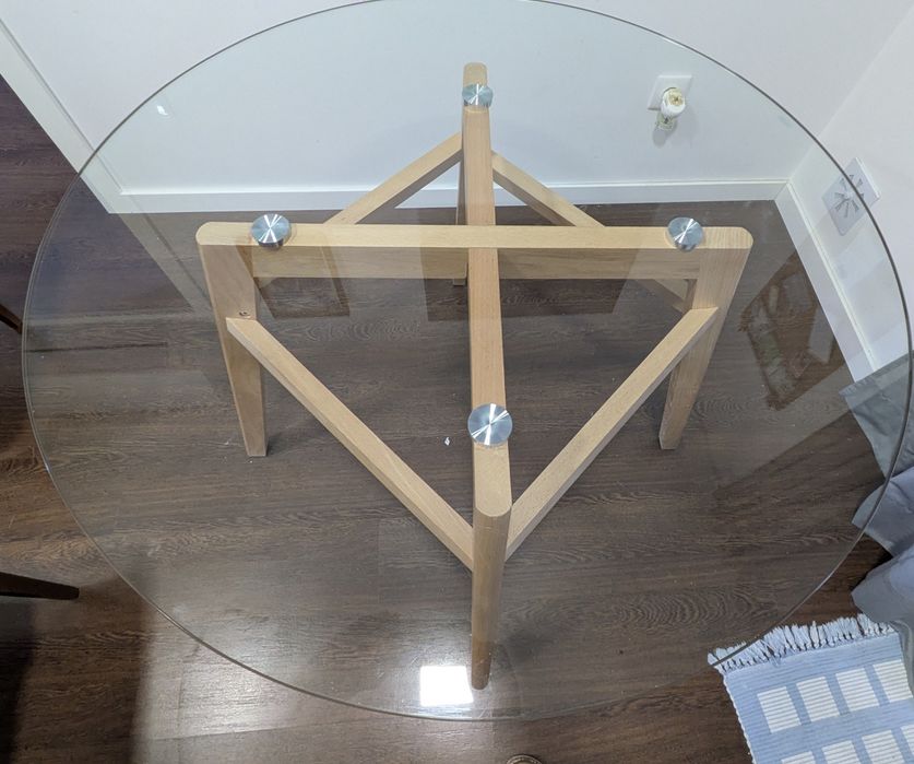 Mesa vidro 110cm diametro