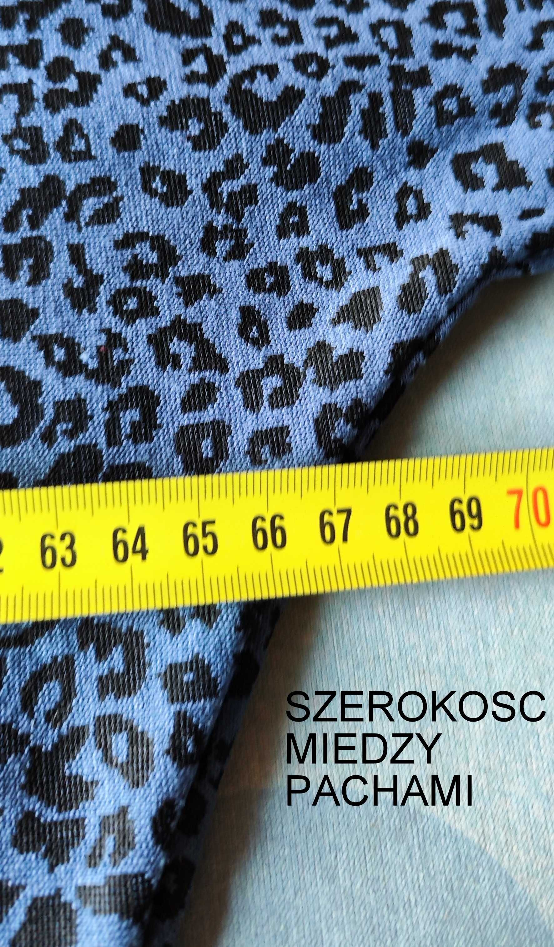 Granatowy sweterek nietoperz panterka oversize luźny M/L